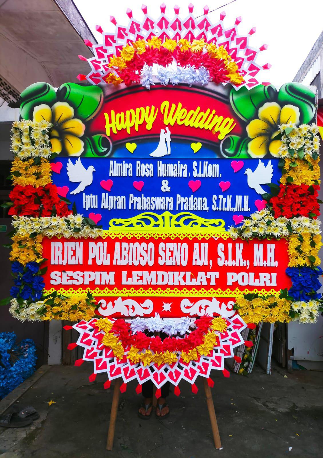 Bunga Papan Wedding, Karangan bunga Semarang by Sultan Florist