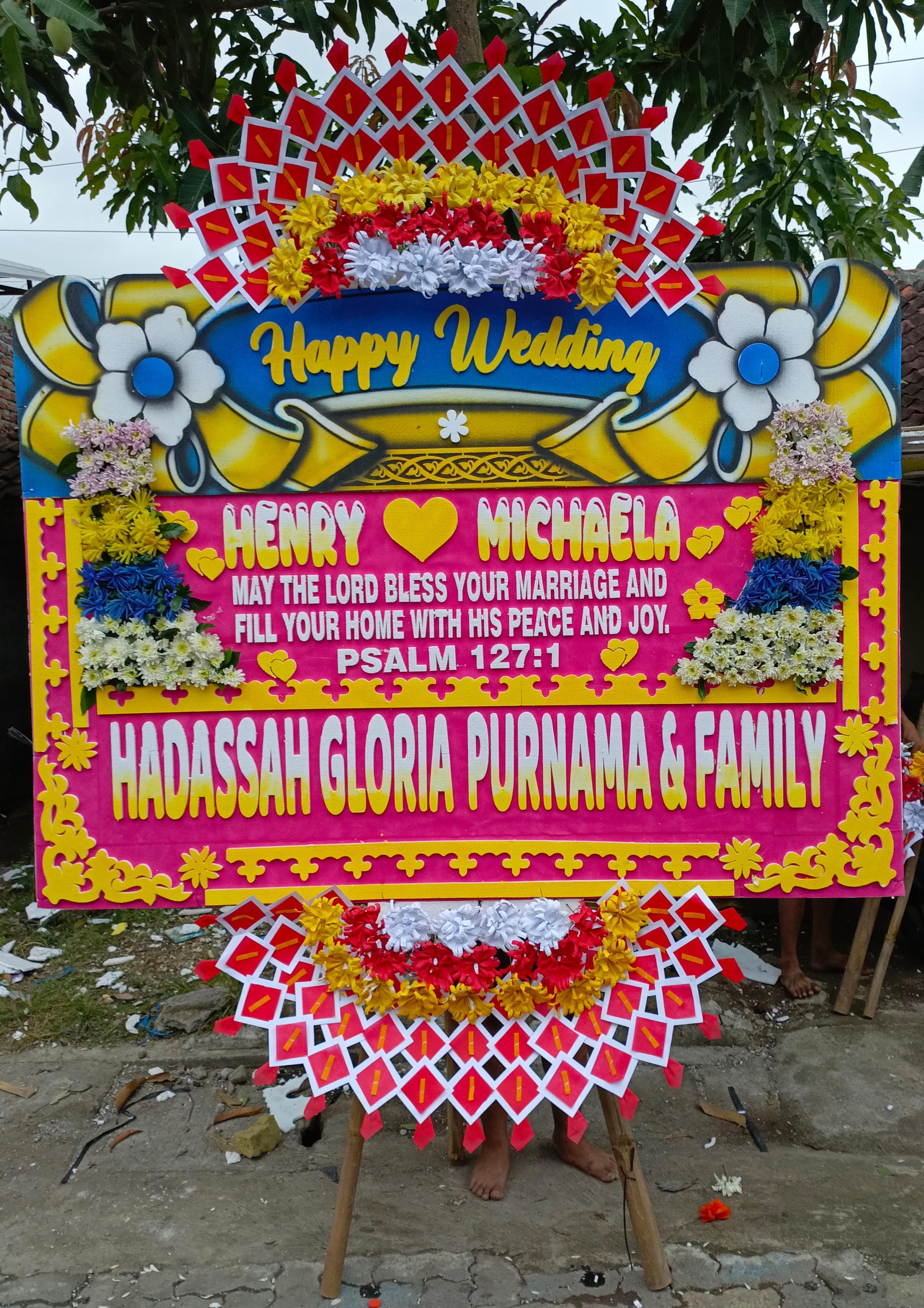 Bunga Papan Wedding, Karangan bunga Semarang by Sultan Florist